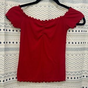 Hollister - red - off the shoulder
